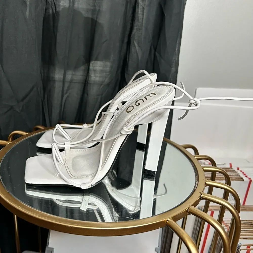 EGO White Heeled Sandals - Picture 2 of 4